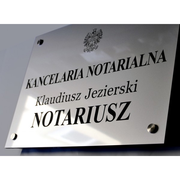 Notariusz Tablica Grawerowana Do Kancelarii